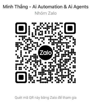 Mã QR nhóm Zalo hỗ trợ cộng đồng Minh Thắng AI